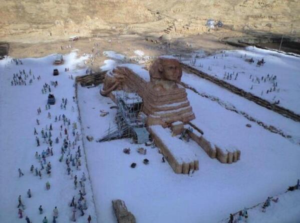 В Египте выпал нежданный первый снег