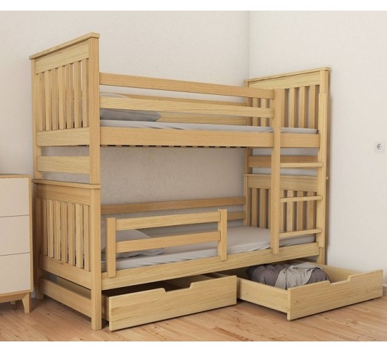Двухъярусные кровати для детей с выдвижными ящиками - фотография