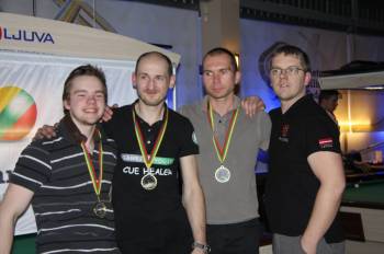 Первое место у латвийских бильярдистов на международном турнире „Klubine Pulo Lyga”